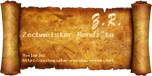 Zechmeister Renáta névjegykártya